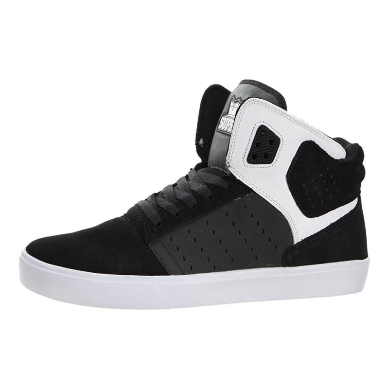 Zapatillas De Skate Supra Argentina Hombre - ATOM Negras Blancas (WVHSO-3506)